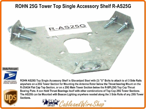 ROHN 25G Tower AS25G Accessory and Antenna Rotor Shelf 610074820321 